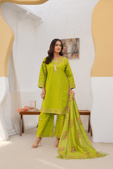 Doria Cotton Embroidery 3Pc Stitched Suit