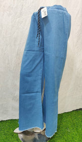 Light Blue Denim Wide-Leg Trouser