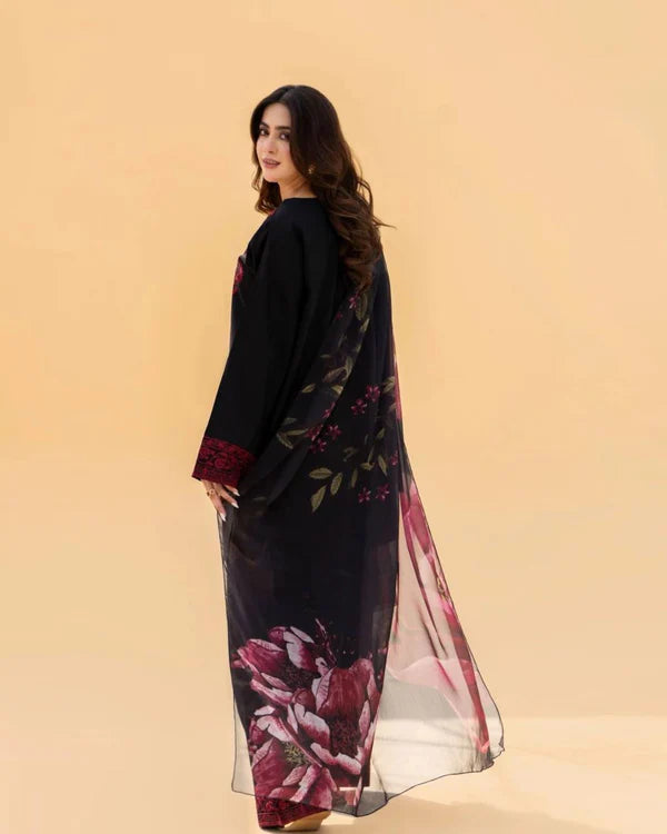 Zaroon – Luxury Embroidered 3-Piece Lawn Set with Farshi Shalwar