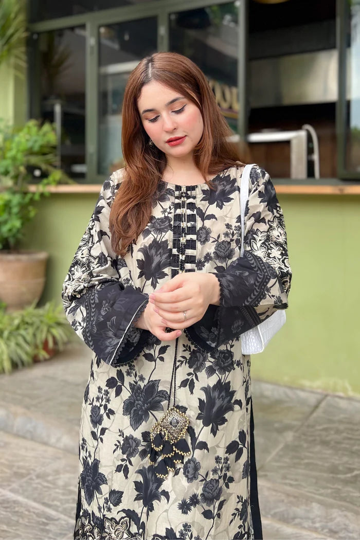 BEST SELLING - BLACK ELVIS Khadar 2PC EMBROIDERED DRESS