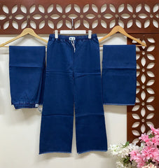 Dori Elastic Waist Rough Denim Trousers