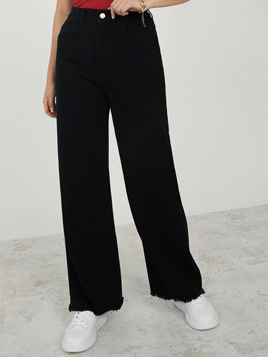 Simple Wide Leg Jeans For Girls/Women
