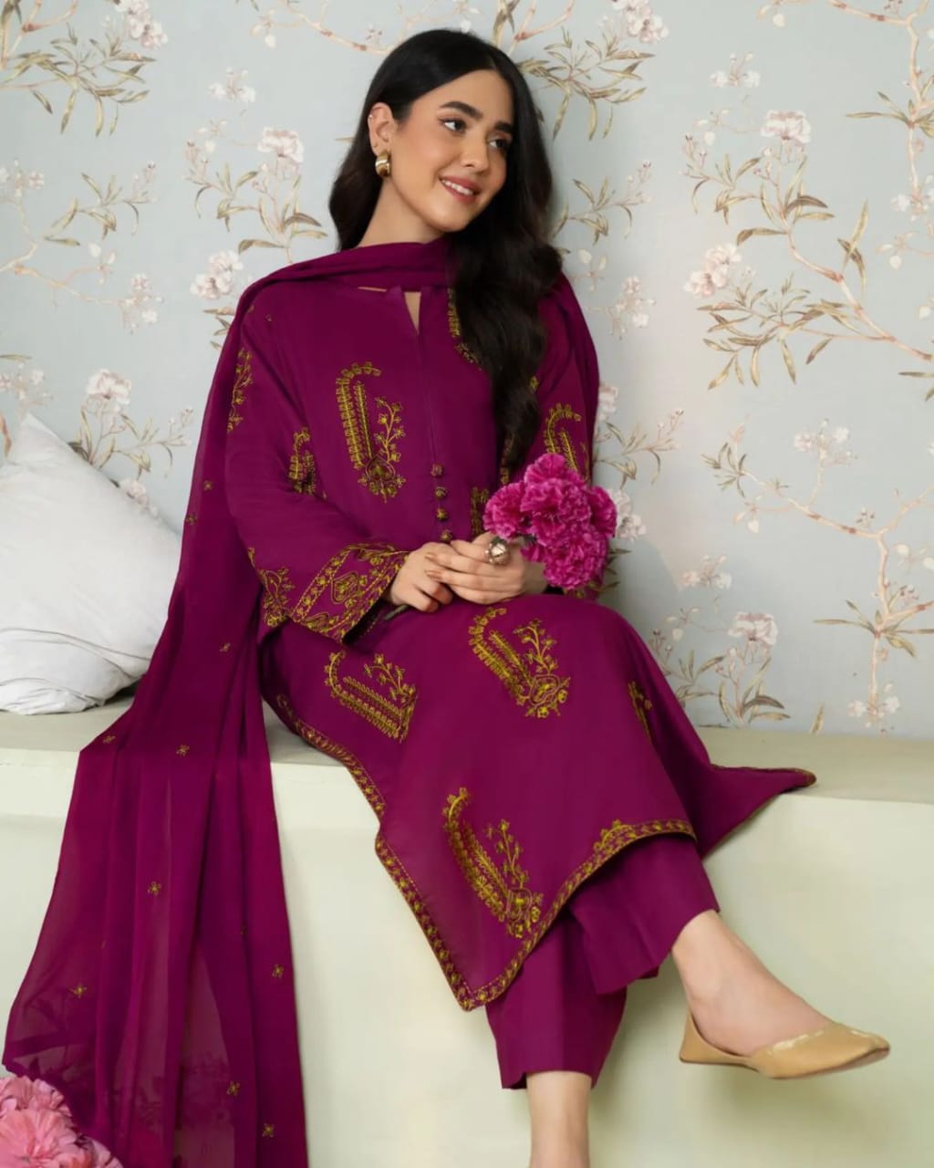 JAZMINE EMBROIDERY LONG LENGTH 2PC