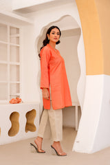 Co-Ords 2Pc Flapper Jeans With Doria Cotton Embroidery Top