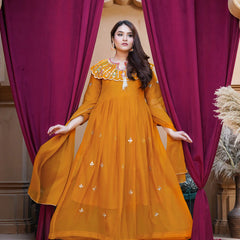 Muntaha Chiffon Embroidery Maxi 3Pc