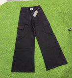 BLACK CARGO FLAPPER PANT