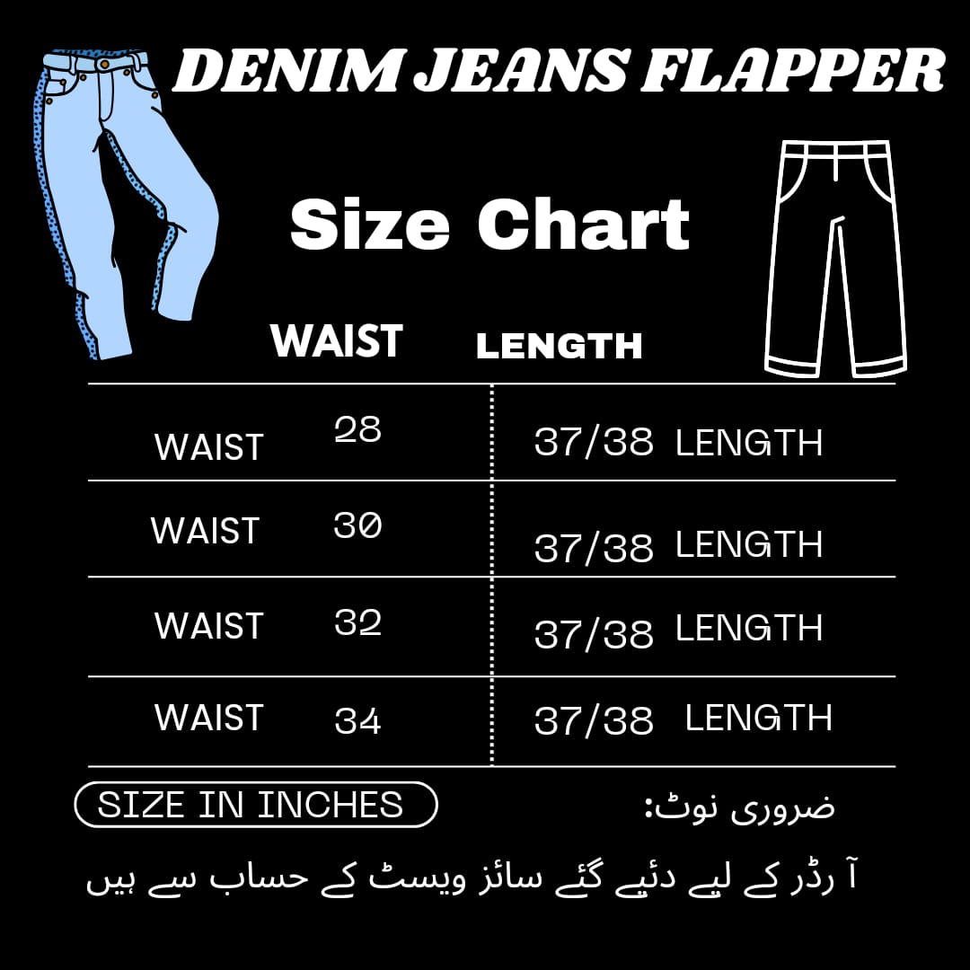 Wide Leg Flower Design Printed Jeans Flapper For Girls and Women