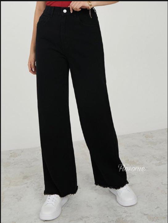 Simple Wide Leg Jeans For Girls/Women