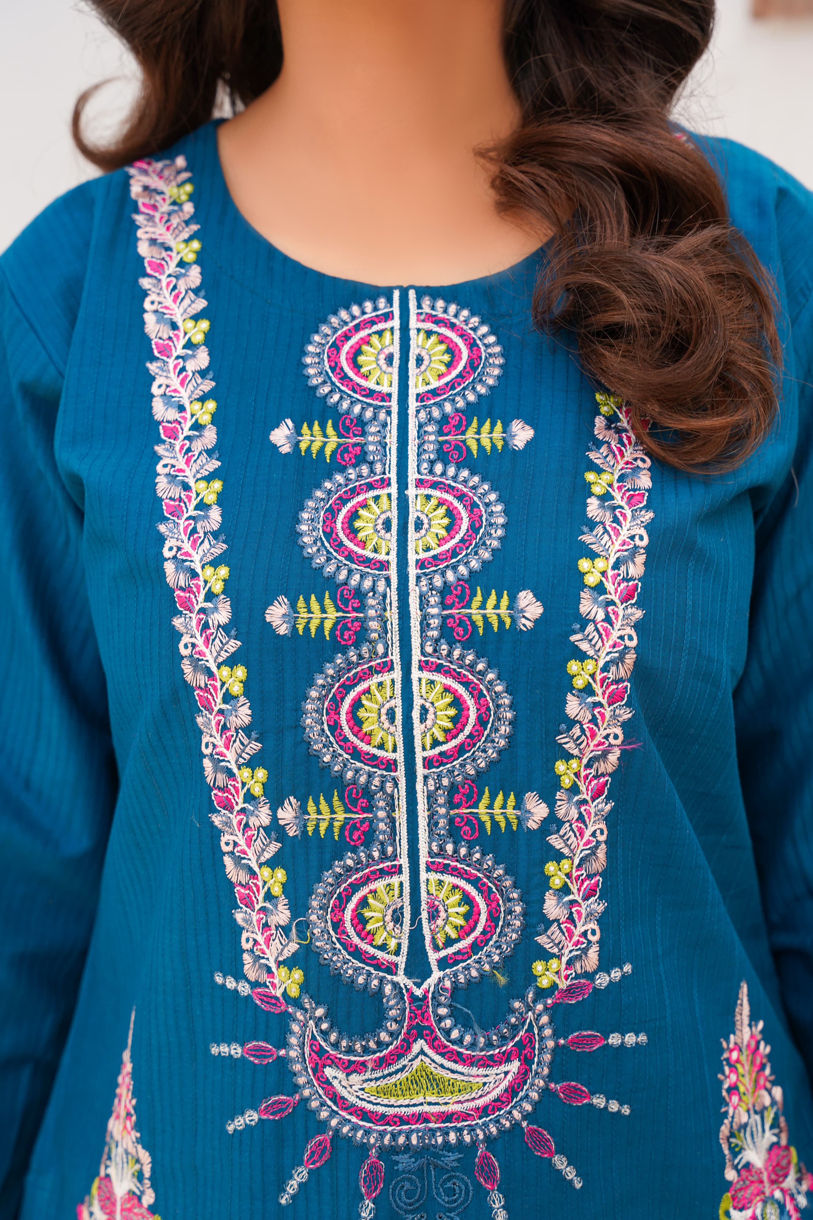 Doria Cotton Embroidery 2Pc Stitched Suit