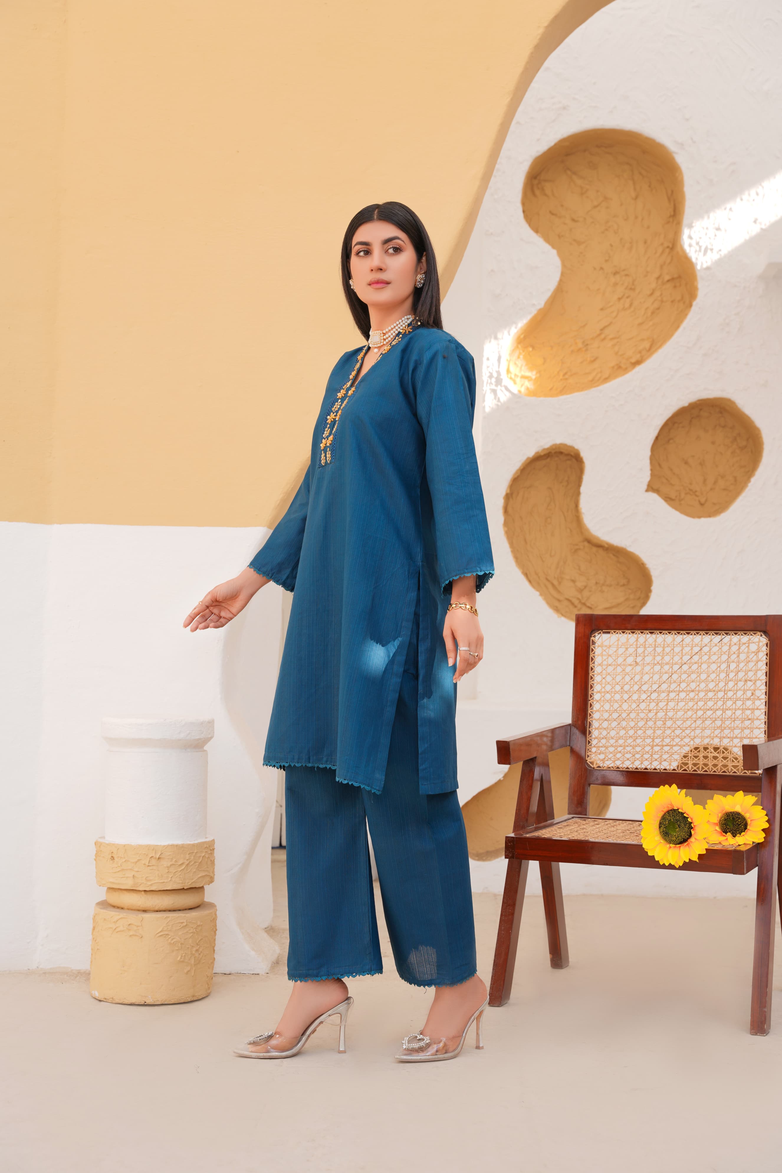 Doria Cotton Handmade Embroidery 2Pc Stitched Suit