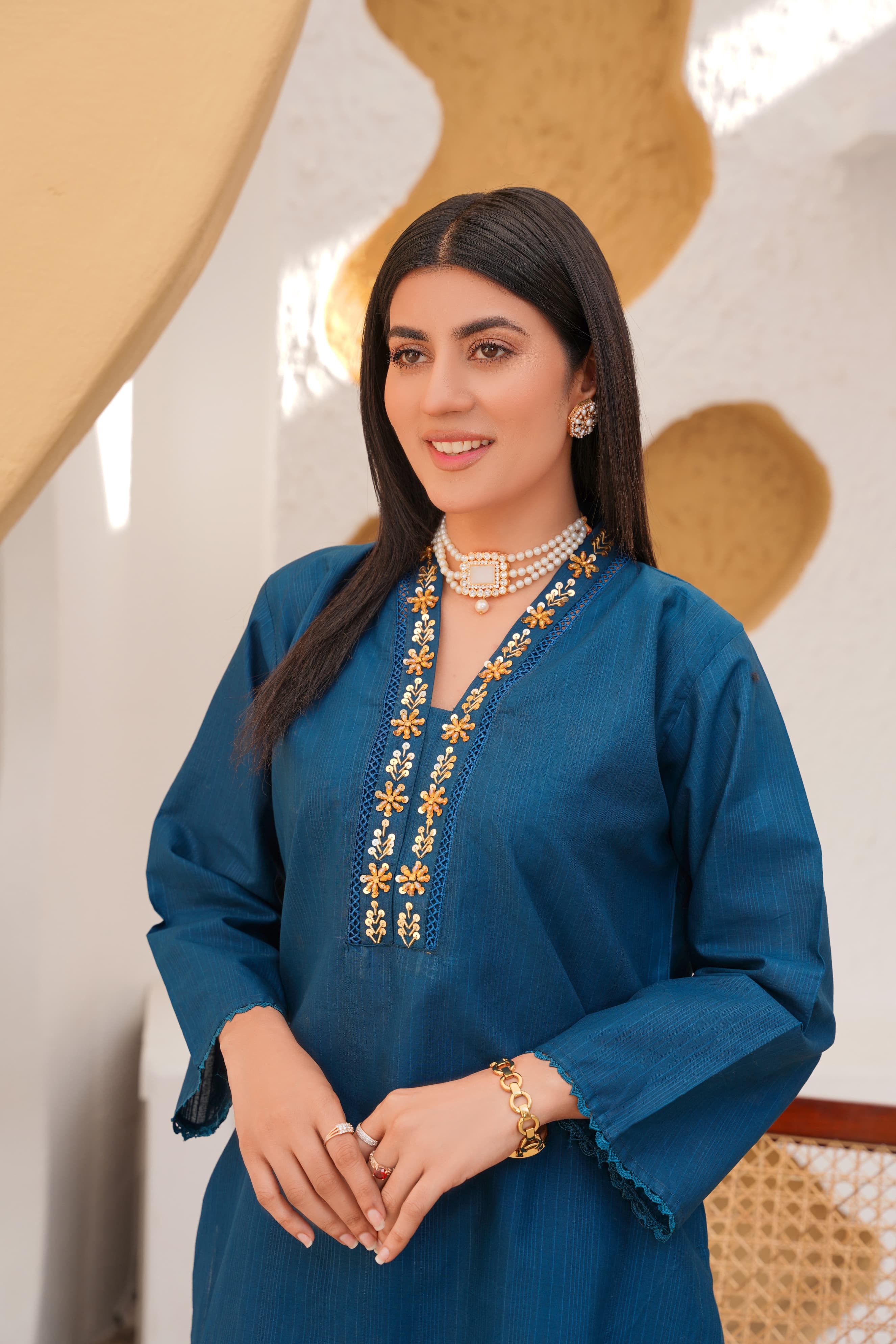 Doria Cotton Handmade Embroidery 2Pc Stitched Suit