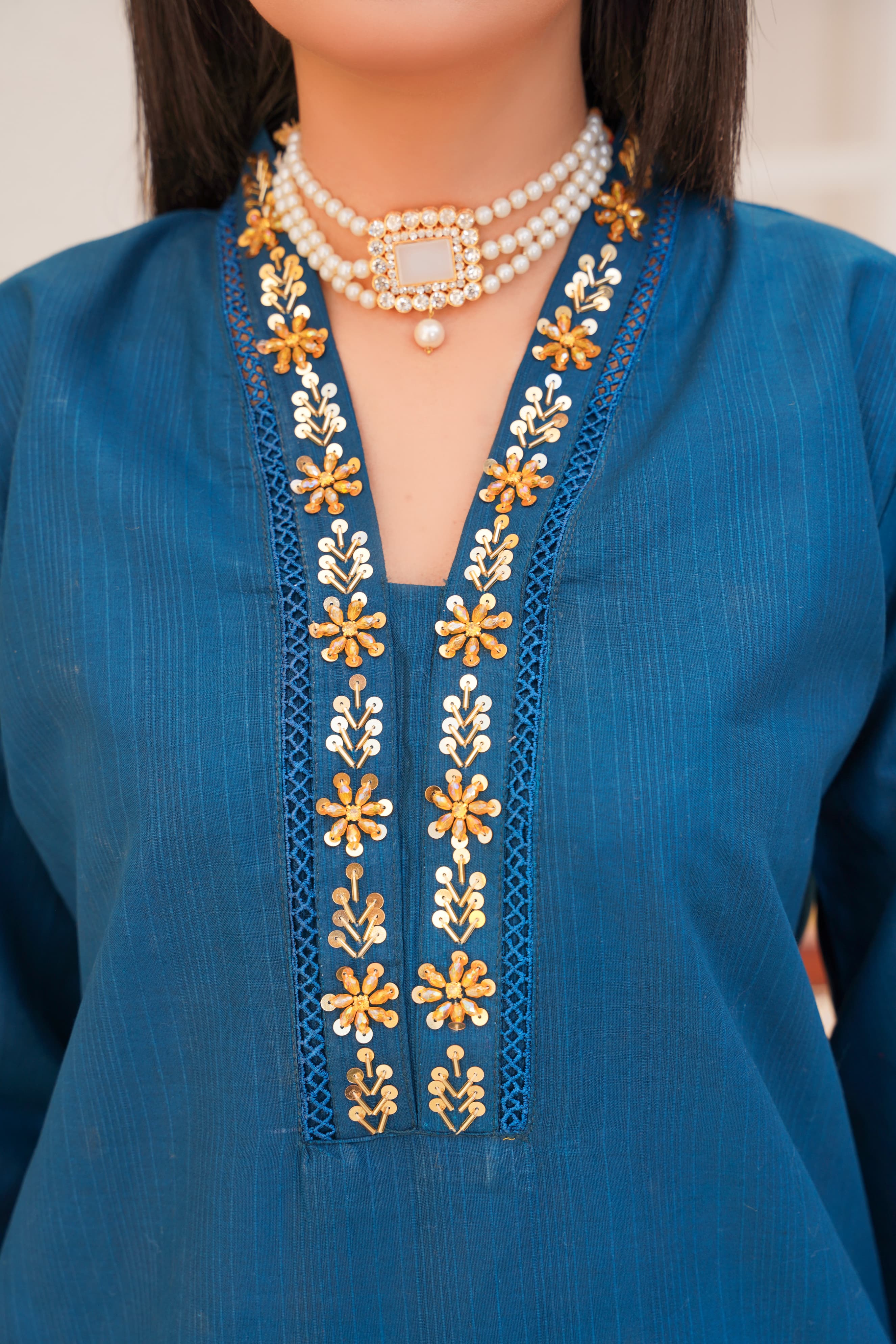Doria Cotton Handmade Embroidery 2Pc Stitched Suit
