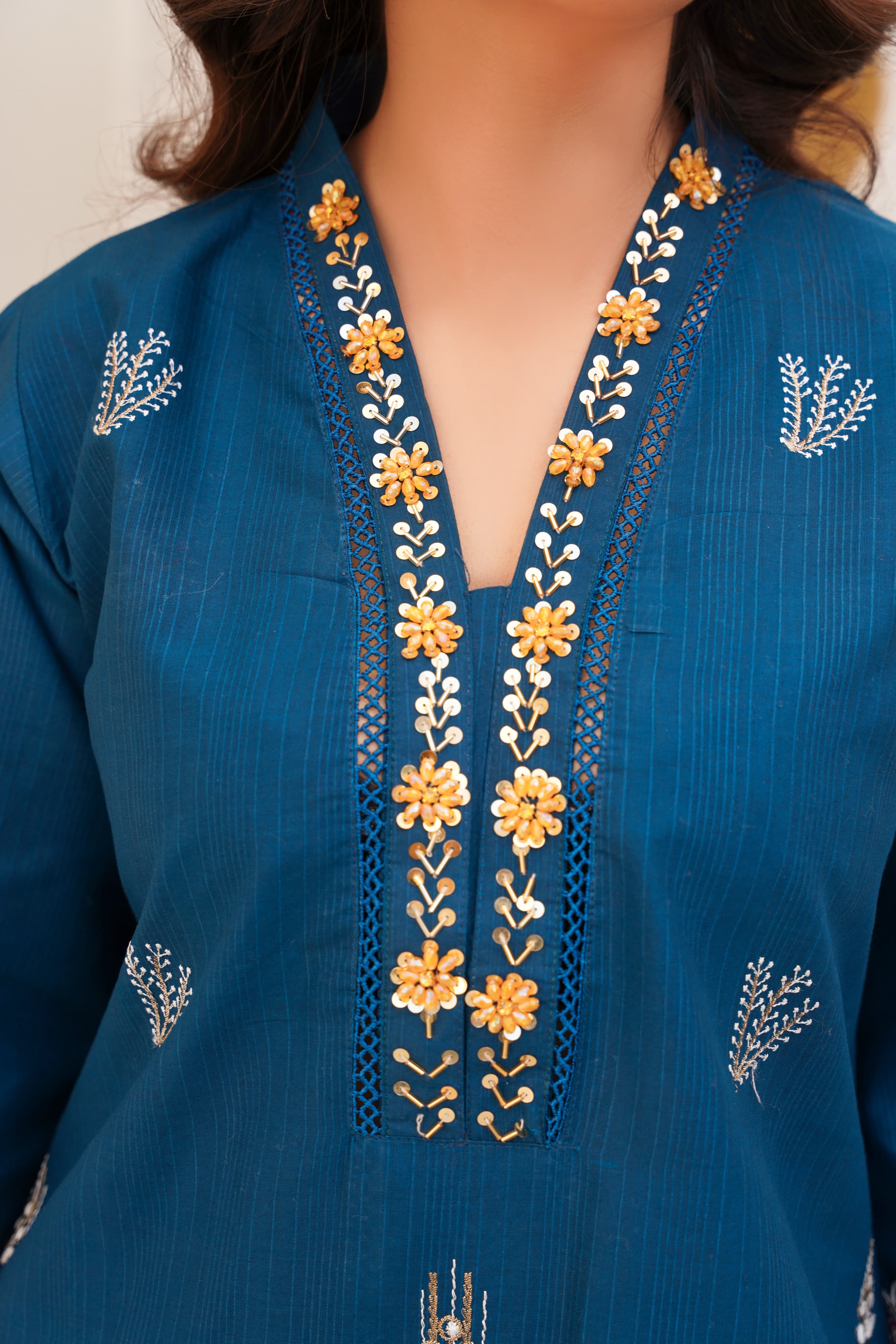 Doria Cotton Embroidery 3Pc Stitched Suit