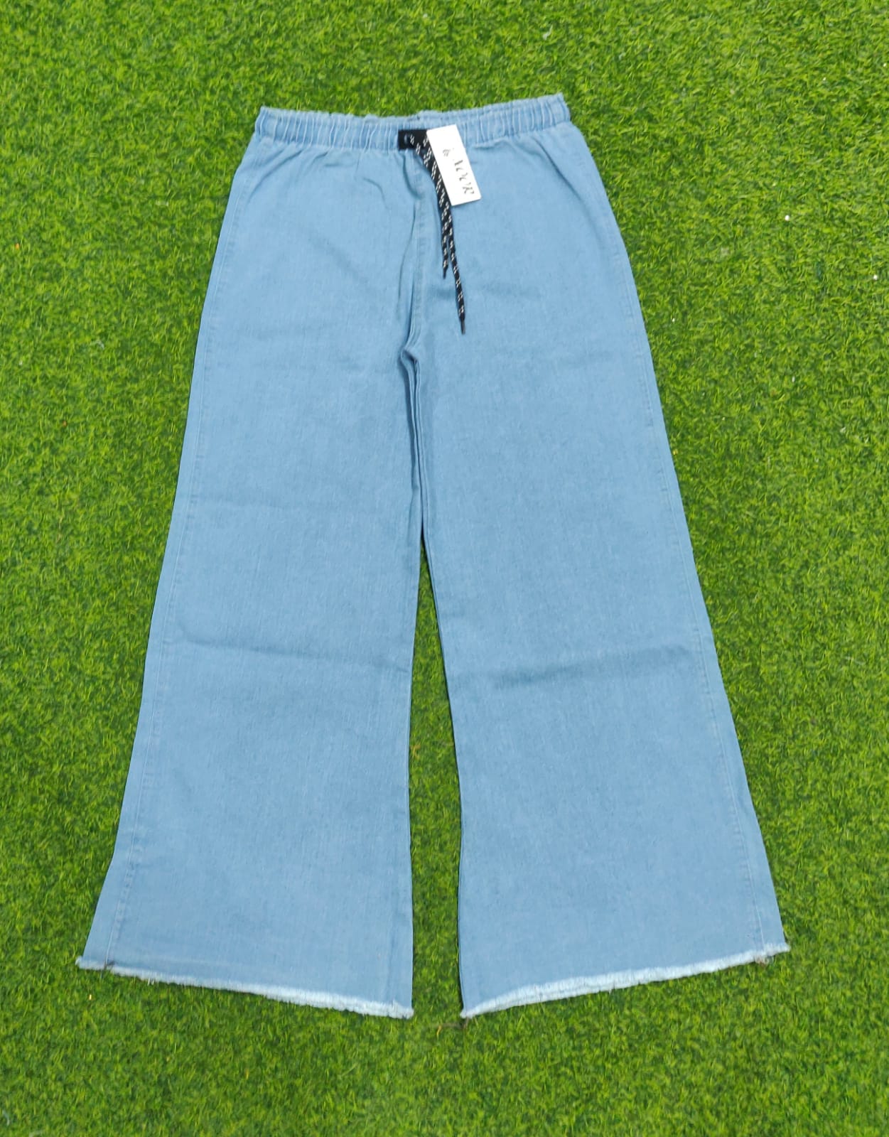 Light Blue Denim Wide-Leg Trouser