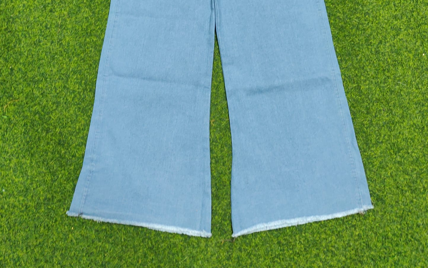 Light Blue Denim Wide-Leg Trouser